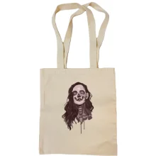 Сумка шоппер girl makeup skull