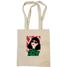 Сумка шоппер Art girl with glasses
