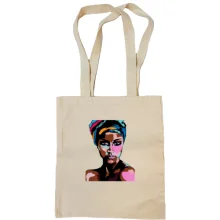 Сумка шопер Woman portrait paint