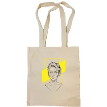Сумка шопер Girl portrait art yellow