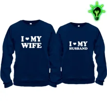 Парные кофты I love my wife - I love my husband