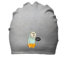 Хлопковая шапка Bear What's up Dude?