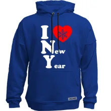 Худи без начеса I love New Year