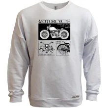 Свитшот без начеса Motorcycle Black and White