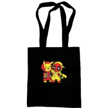 Сумка шоппер Pikachu and Deadpool