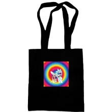 Сумка шоппер Rick and Morty rainbow