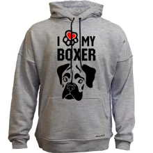 Худи без начеса I love my boxer