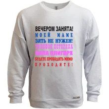 Свитшот без начеса Вечером занята!