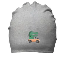 Хлопковая шапка Crocodile in the car
