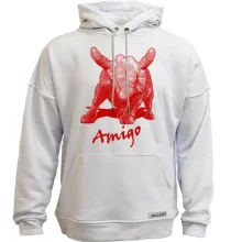 Худи без начеса Amigo с красным быком