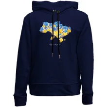 Дитяче худі без начосу Україна єдина (мапа з квітів)