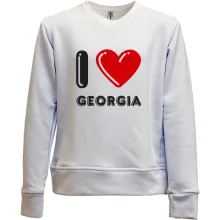 Дитячий світшот без начосу I love Georgia