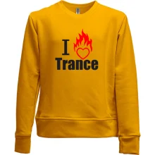 Детский свитшот без начеса I love Trance (3)