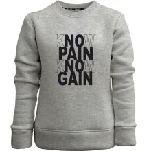 Детский свитшот без начеса Know pain - Know gain