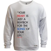 Свитшот без начеса Your heart is beatbox