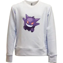 Детский свитшот без начеса с покемоном Генгар (Gengar)