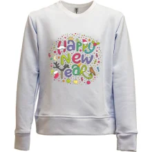 Детский свитшот без начеса Happy New Year (2)