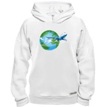 Худи BASE с летящим самолётом