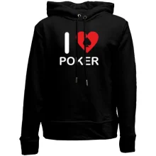 Детское худи без начеса I love Poker
