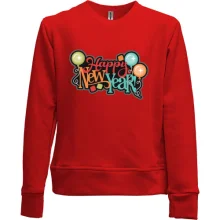Детский свитшот без начеса с надписью Happy New Year!