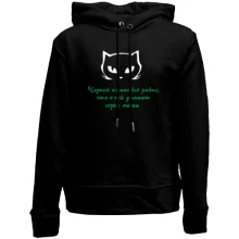 Детское худи без начеса Черная кошка