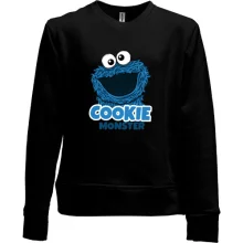 Дитячий світшот без начосу Cookie Monster з великою головою та написом