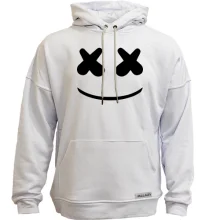 Худи без начеса с лицом Marshmello