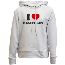 Детское худи без начеса Я люблю Биатлон — I love Biathlon