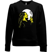 Детский свитшот без начеса Bob Marley на фоне луны