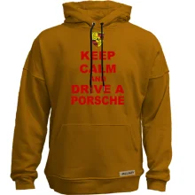 Худи без начеса Keep calm and drive a Porsche
