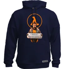Худи без начеса с надписью "I want Half-Life 3"