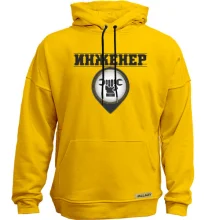 Худи без начеса с надписью "Инженер"