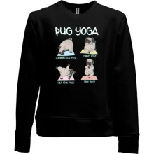 Дитячий світшот без начосу Pug Yoga Мопс Йога