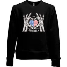 Дитячий світшот без начосу I Love U America