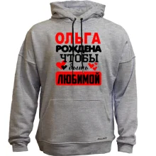 Худи без начеса с надписью 