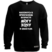 Свитшот без начеса Могу хочу и знаю как
