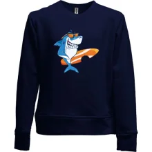 Детский свитшот без начеса Shark Surfer