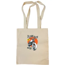 Сумка шоппер с винтажным мото "Born to Ride"