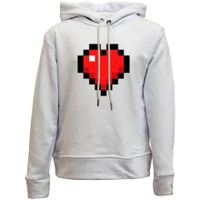 Детское худи без начеса Minecraft heart