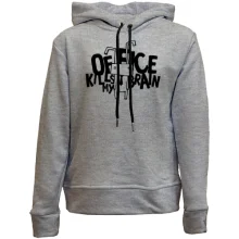 Детское худи без начеса с надписью Office kills my brain