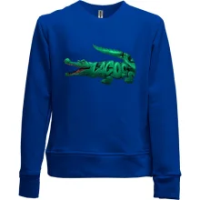 Детский свитшот без начеса с крокодилом "Lacoste"