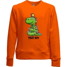 Детский свитшот без начеса с дракошей "Tree Rex"