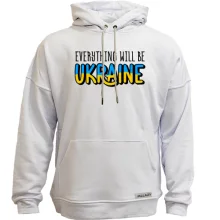 Худи без начеса Everything Will Be Ukraine