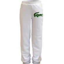 Детские трикотажные штаны со стилизованным лого "Lacoste"