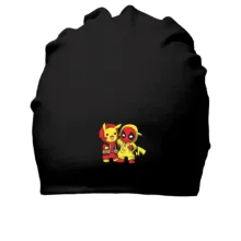 Хлопковая шапка Pikachu and Deadpool