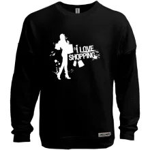 Світшот без начосу "I Love Shopping"