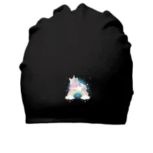 Хлопковая шапка Baby unicorn on a rainbow