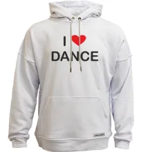 Худи без начеса I Love Dance с красным сердцем