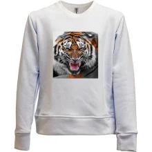 Детский свитшот без начеса Swag с тигром