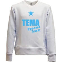Детский свитшот без начеса Тема, просто Тема